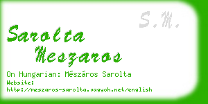 sarolta meszaros business card