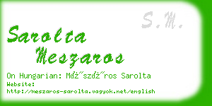 sarolta meszaros business card